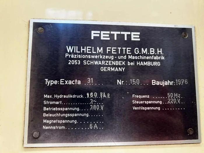 Usado Compactadora WILHELM FETTE modelo EXACTA 31.