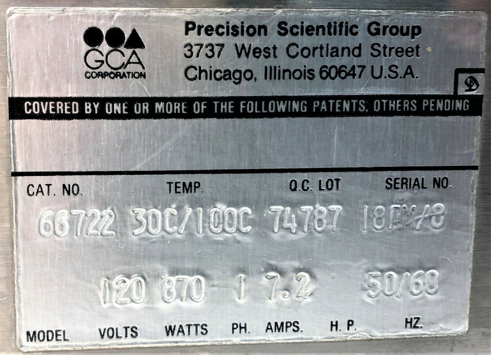 Used GCA / Precision Scientific 66722 Shaking Bath