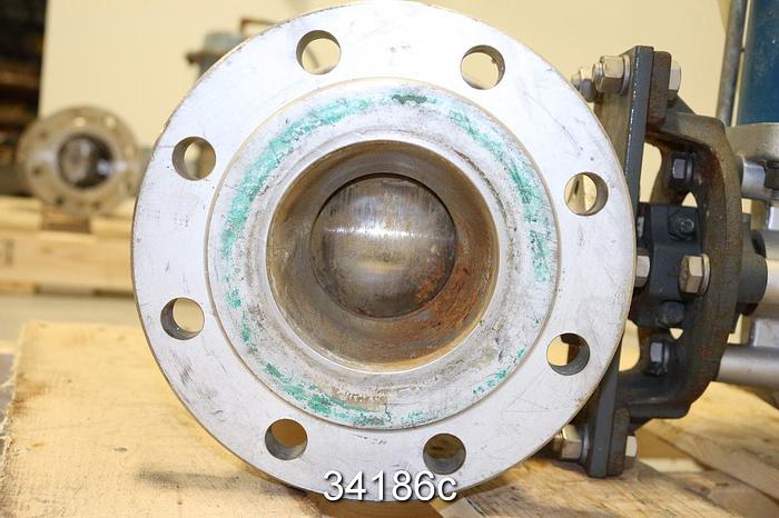 Used Neles Jamesbury 4" Control Ball Valve #34186