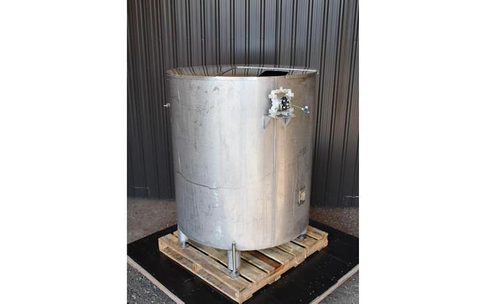D'occasion USED 400 GALLON TANK, STAINLESS STEEL, WITH DIAPHRAGM PUMP