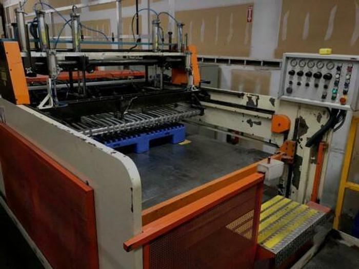 Used 52" PASABAN MODEL KD 1400 ROTARY KNIFE SHEETER W/ TWO SHAFTLESS BACKSTANDS