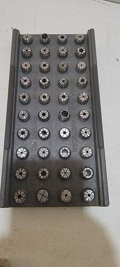 Used SAER-16-40 COLLET SET FOR LATHE ENGRAVING MACHINE (40PCS) SIZES VARIE (106)