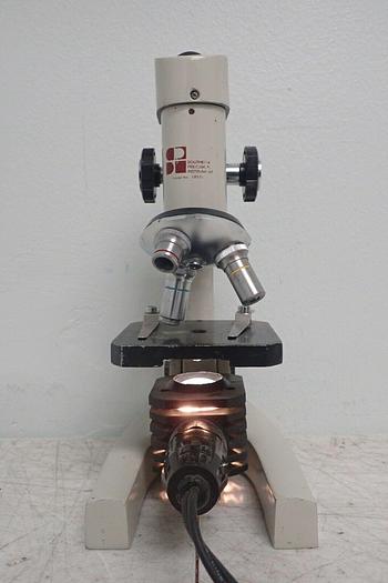 Used Southern Precision Instrument Model 1853L Microscope w/ Objectives 4x, 10x, 40x