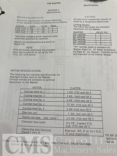 Used Clary Model 340 Component Saw