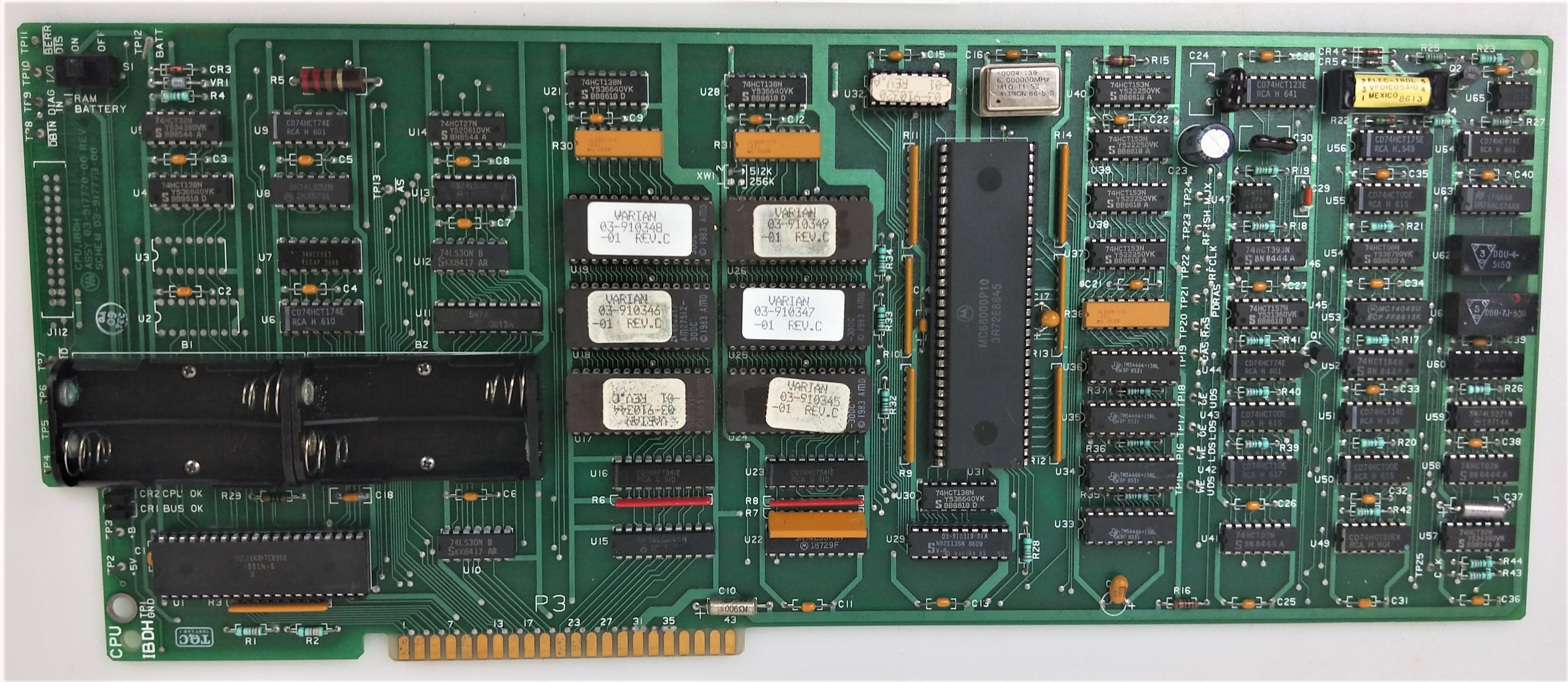 Used Varian 03-917770-00 CPU IBDH Motherboard for Varian Star 3400 GC