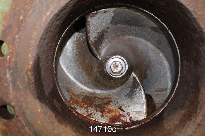 Used Goulds 3175 Pump, 8 X 10 X 18H, 2-Vane Impeller, 16" Impeller Diameter, Ductile Iron Casing, Stainless Steel Suction Side Plate, Ductile Iron Stuffing Box, Stainless Steel Impeller, Packing #14710