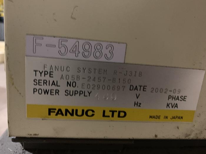 Used FANUC S500iB 15KG X 2757MM REACH 6 AXIS CNC ROBOT