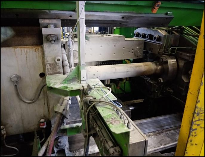 Used 2000 mton SMS Aluminum Extrusion Line with Log Heater and Hot Log Shear: EX-494