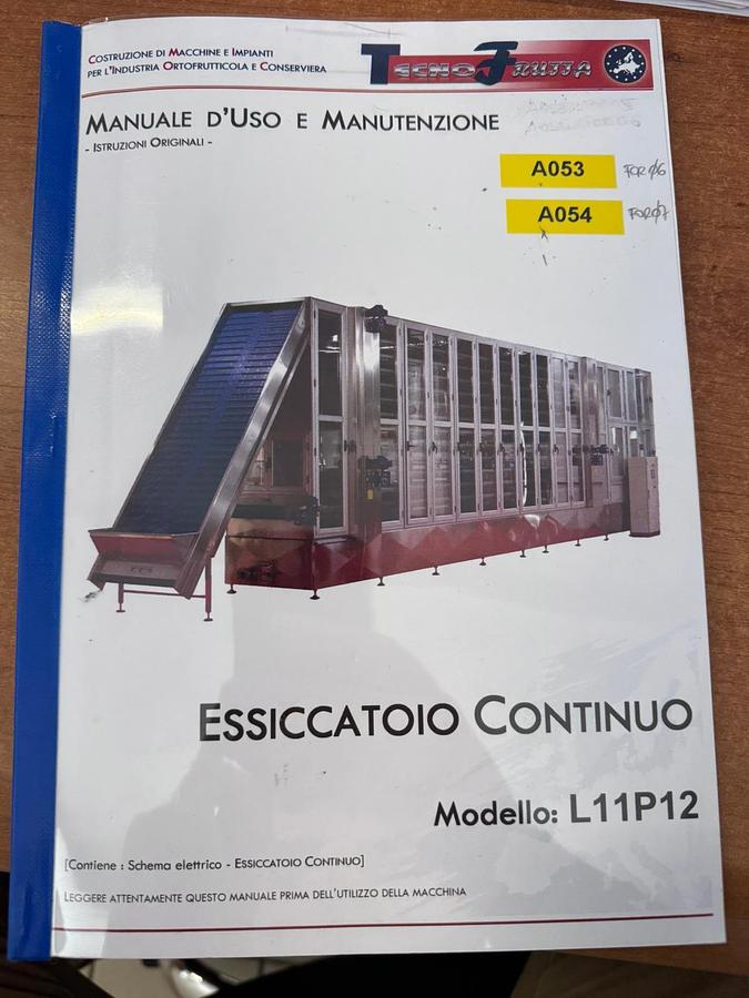 Usato 2011 TECNOFRUTTA L11P12 Stainless Steel Continuous Multi-Belt Food Dryer