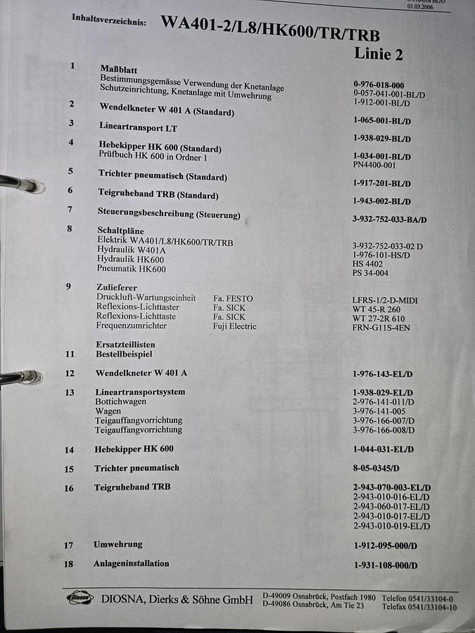 Used DIOSNA MIXING SYSTEM