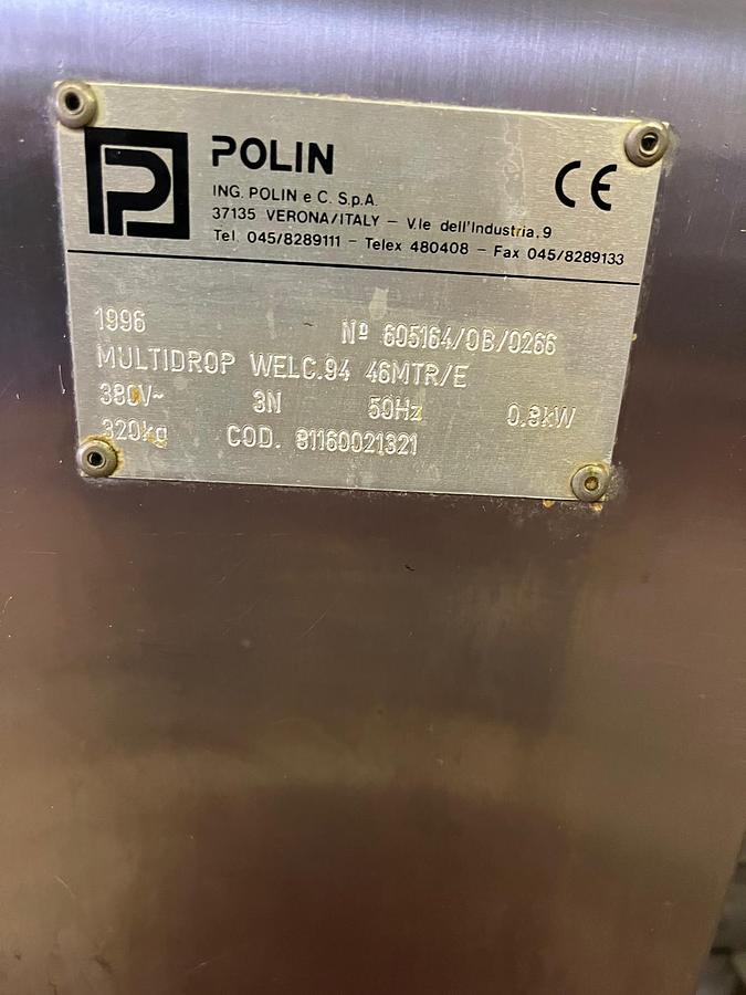 Usato 1996 Polin Multidrop 7-Head Stainless Steel Cookie Depositor