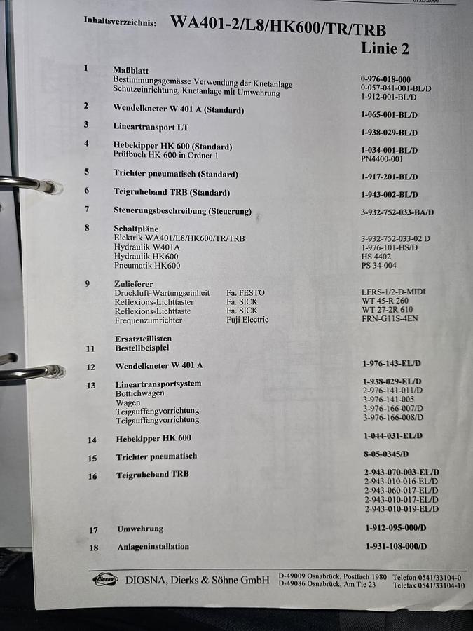 Used DIOSNA MIXING SYSTEM
