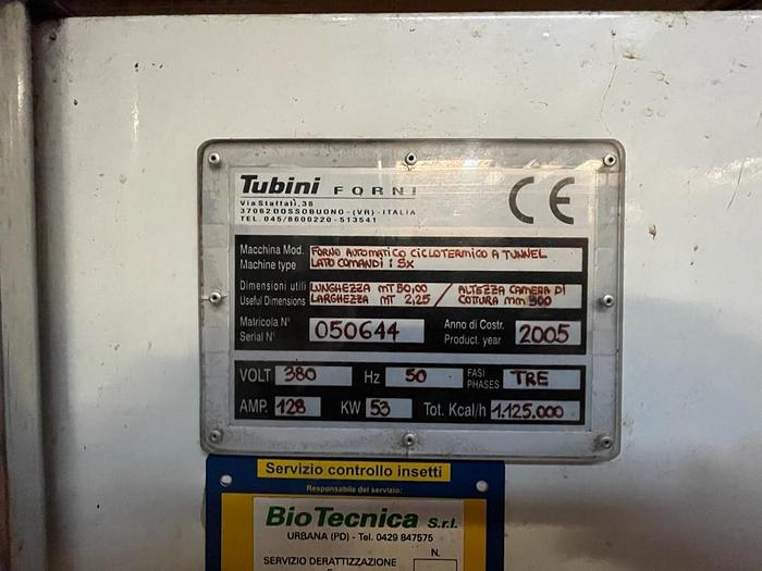 Usato 2005 Tubini Forni Tunnel Oven
