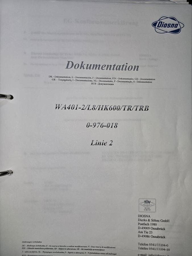 Used DIOSNA MIXING SYSTEM