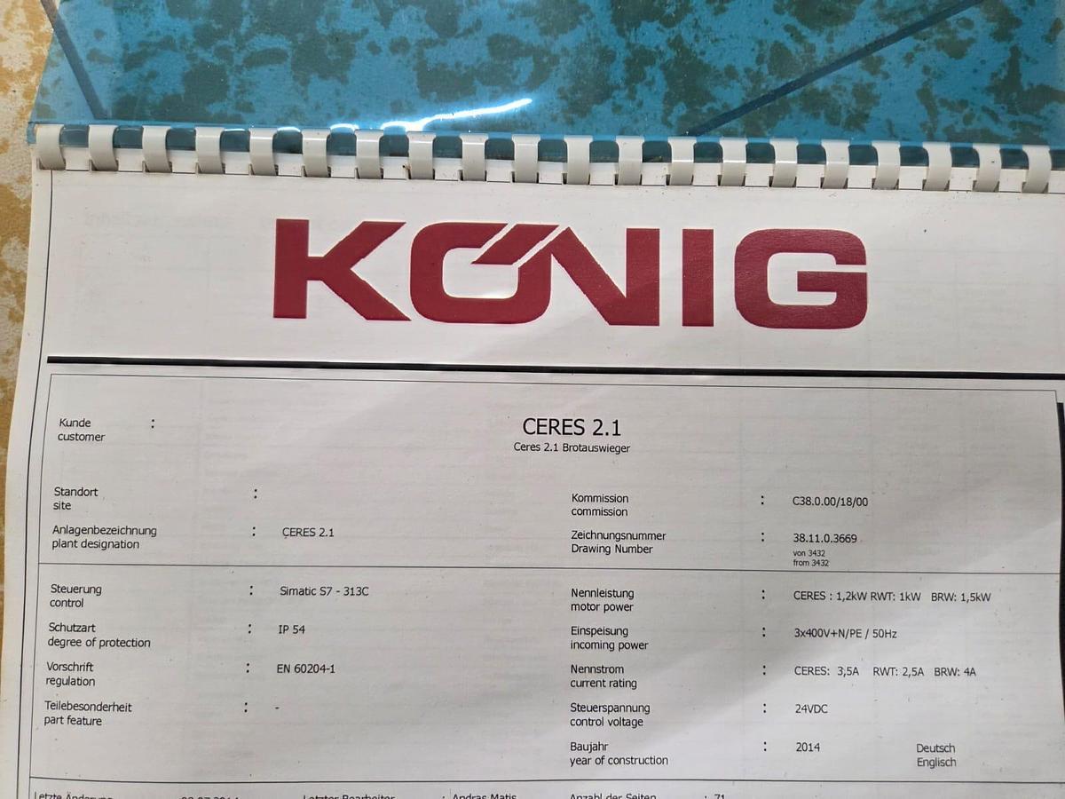 Usato 2016 König Ceres 2.1 Automatic Dough Divider & Weigher