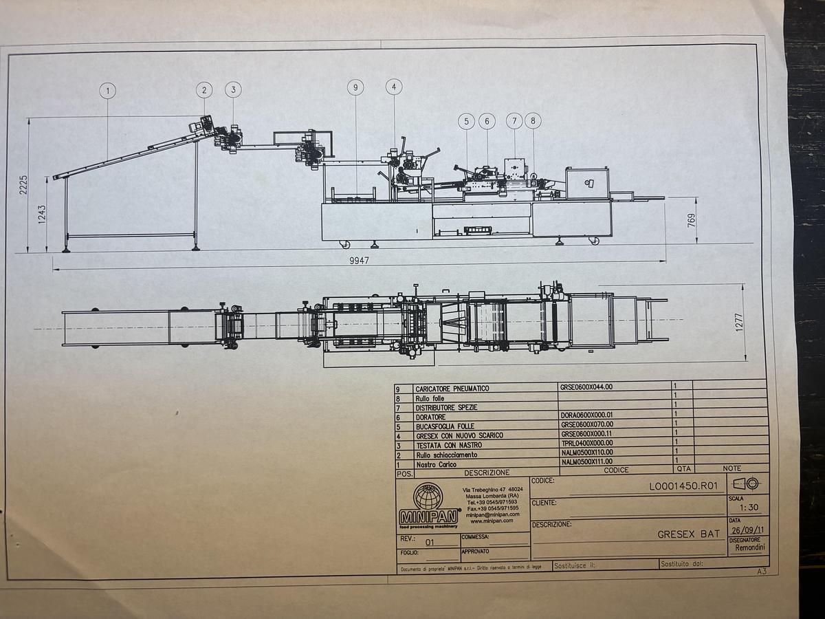 Usato 2012 Minipan Flat bread line