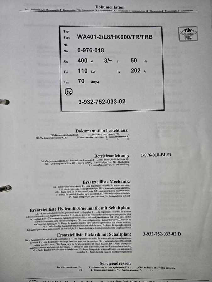 Used DIOSNA MIXING SYSTEM