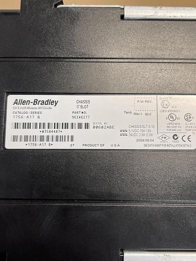 Used Allen-Bradley 1756-PB72/C 1756-A17 B 