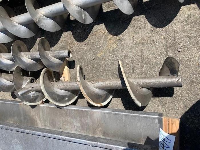 Used 3 Pieces 12" Diameter Stainless Steel Auger Screw