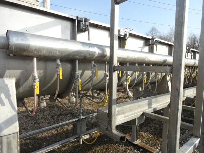 Used GEM Thermascrew Blancher; 24"Diameter x 20' Long