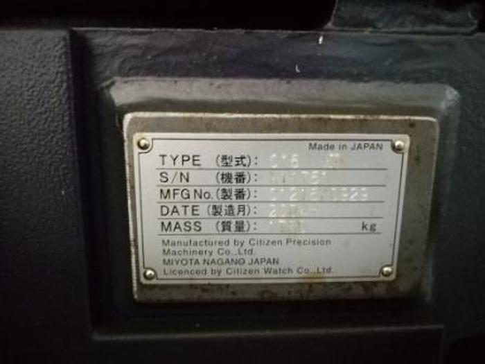 Used 2004 Citizen C16 VII Sliding Head Lathe