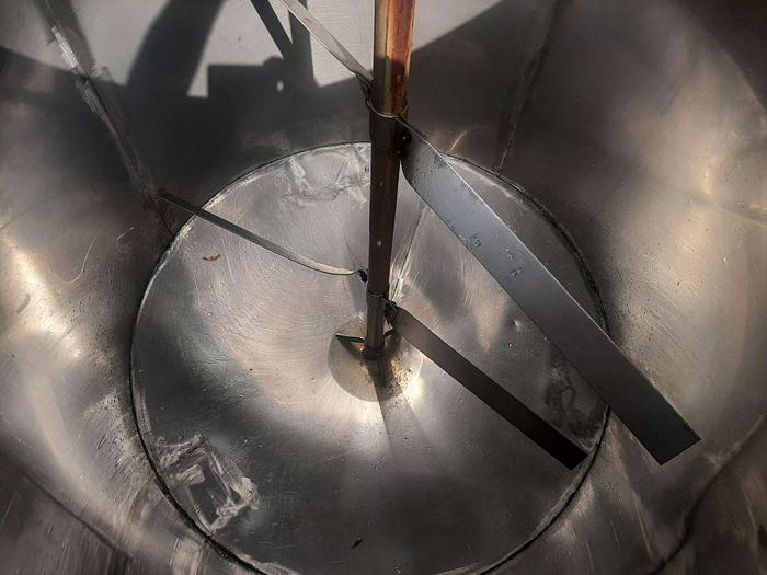 Used Tank, 260 Gallon, 304 Stainless Steel, Agitated, 1 HP #C744818