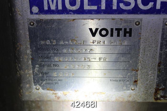 Used Voith MSS 15/15-FR Pressure Screen, Stai #42468