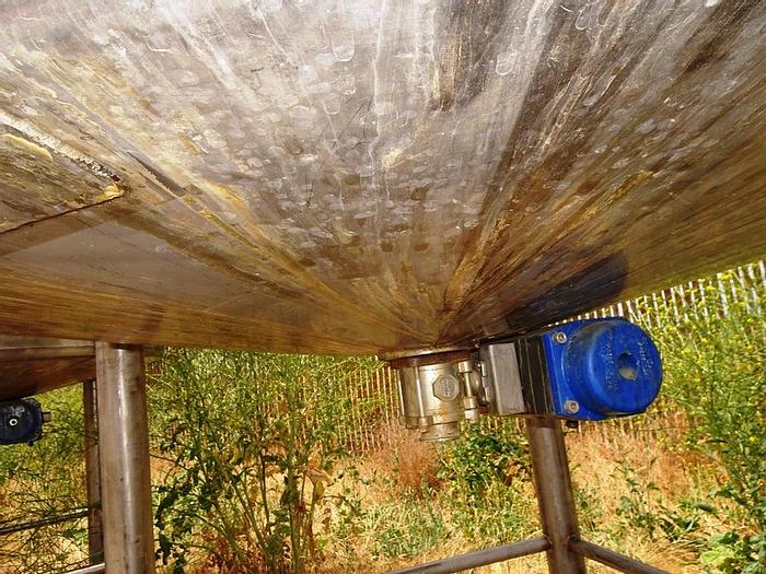 Used Tank, 550 Gallon, S/st, Agit, 1.5 HP, DT/DB, 52" x 60", #S742660