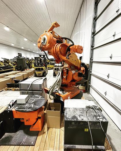 Used ABB IRB 6600-225/2.55 ROBOT CELL WITH 7TH & 8TH AXIS 40KG INDEXING TABLE #104842