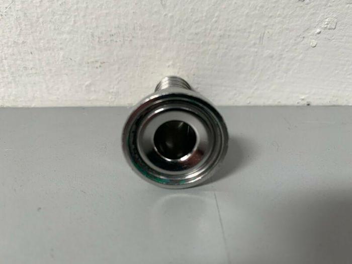 Used 316L Stainless Steel Sanitary 1/2" Hose Fitting To 1/2" Sanitary Fitting