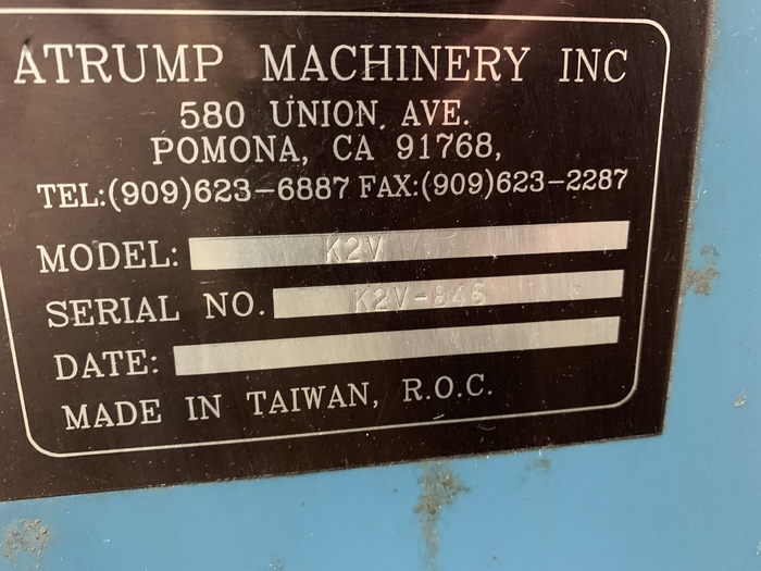 Used ATRUMP K2V VERTICAL KNEE TYPE MILLING MACHINE
