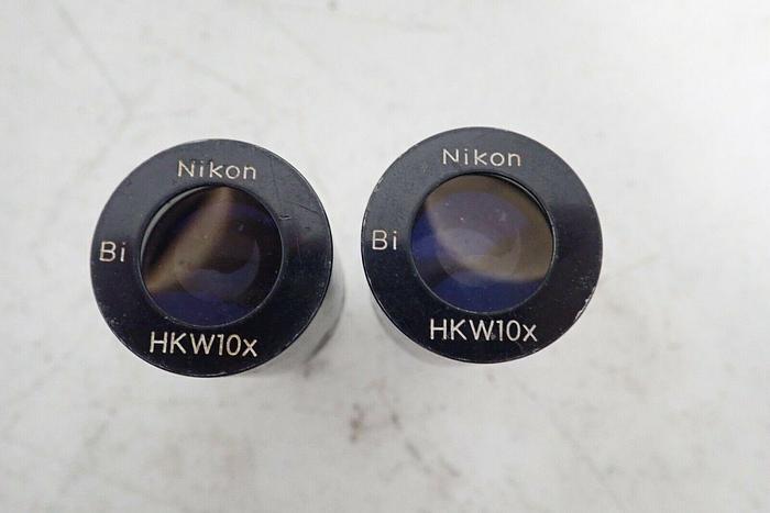 Used Pair of Nikon Bi HKW10x (HKW) 10x Microscope Objective Eyepieces