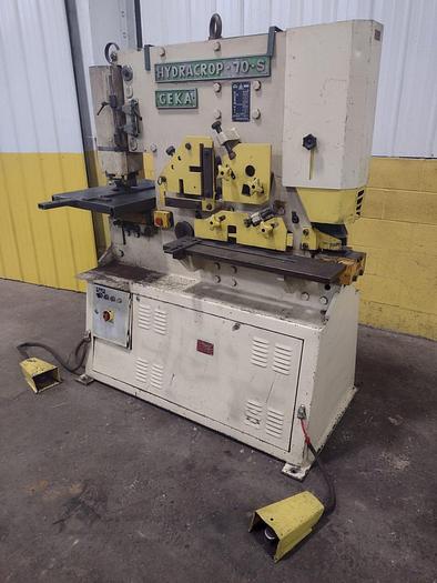 Used 70 TON GEKA MODEL HYDRACROP-70-S HYDRAULIC IRONWORKER (USED)