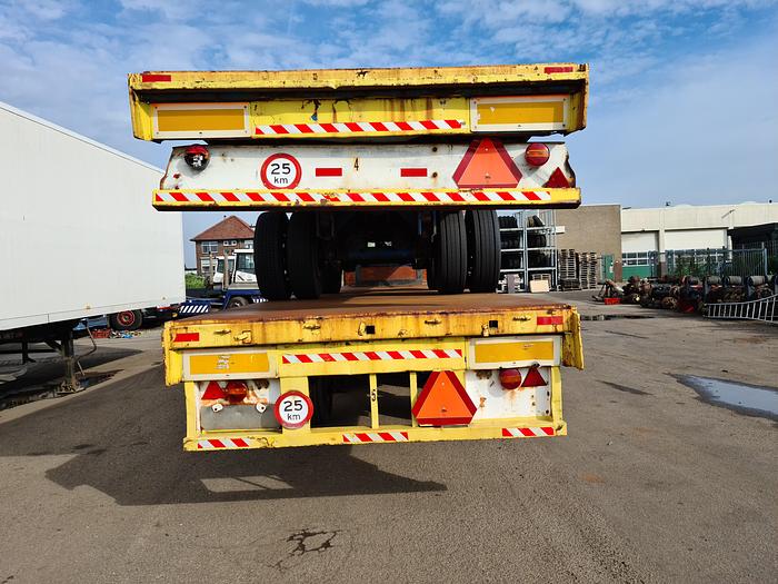 Used 1979 2 AXLE FLATBED TRAILER STEEL SUSPENSION STEEL FLOOR GROENEWEGEN