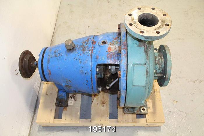Used Goulds 3175 Pump, 4X6X18, 2/4-Vane Impeller, 17.5" Impeller Diameter, Ss Casing, Ss Impeller, Ss Stuffing Box, Ss Suction Side Plate, Packing #19817