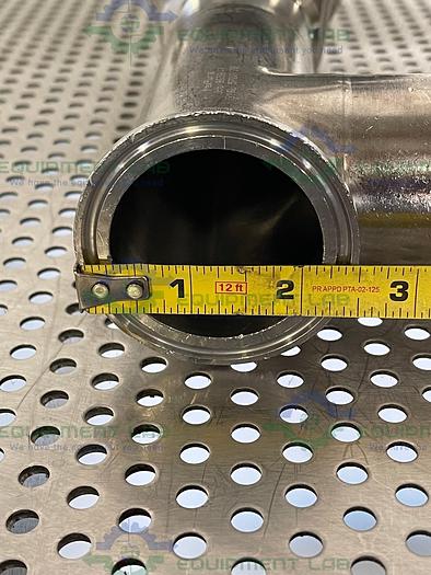 Used ITT Pure-Flo  2-316L-RA20MAX-CWP150 3 Way Diaphragm Valve w/ 2" Sanitary Fitting