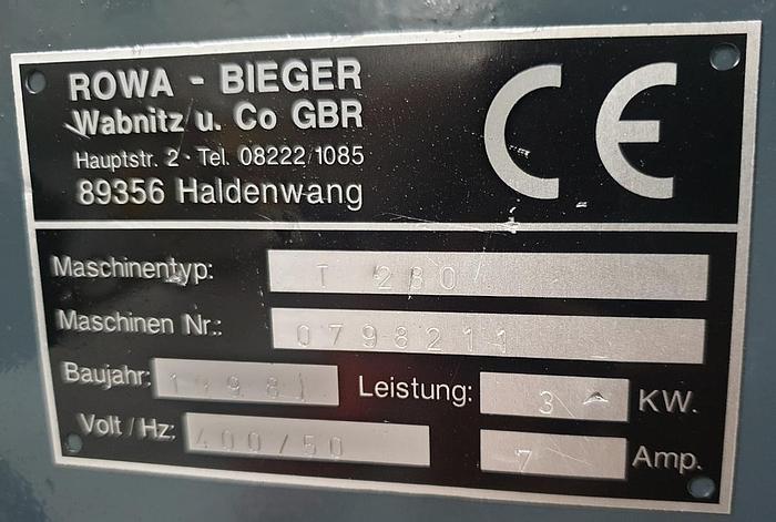 Gebraucht Horizontalbiegemaschine ROWA T 280