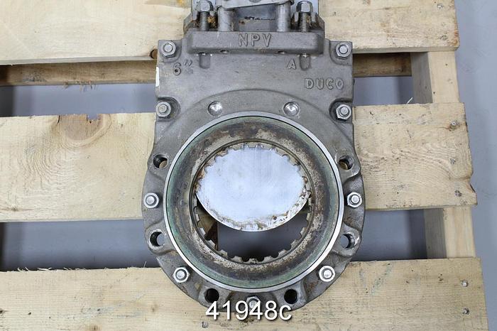 Used North Port Valves 6" Air Operated Knife Gate Valve #41948