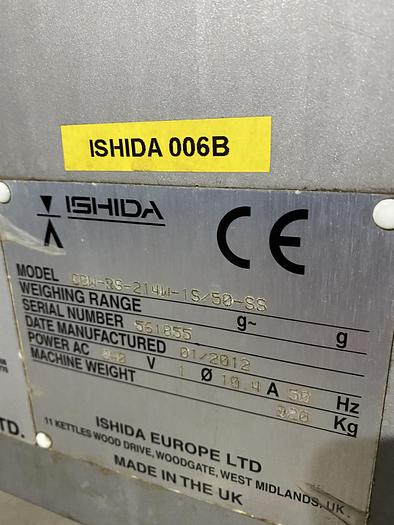 Used 2012 ishida CCW-RS-214W-1S/50-SS