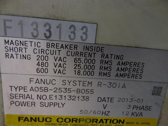 Used FANUC R2000iB/210F 6 AXIS CNC ROBOT W/R30iA CONTROLS
