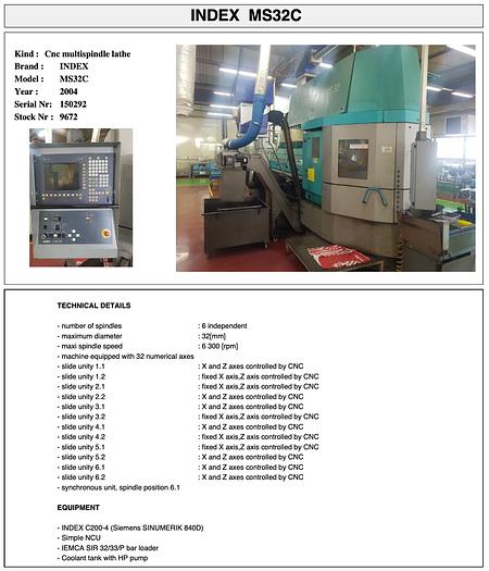 Usado 2004 INDEX MS32C