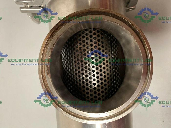 Used SANI-MATIC Stainless Steel Angle-Line End Inlet Standard Flow Long 36” Wedgewire