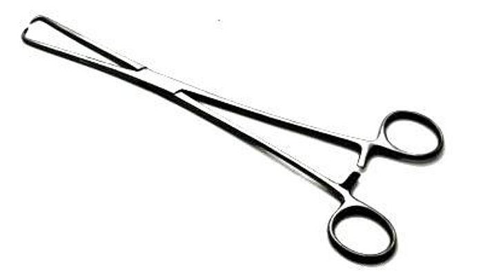 Used Forceps Uterine Tenaculum 1 in 1 Teeth with Straight End 228mm (9in)
