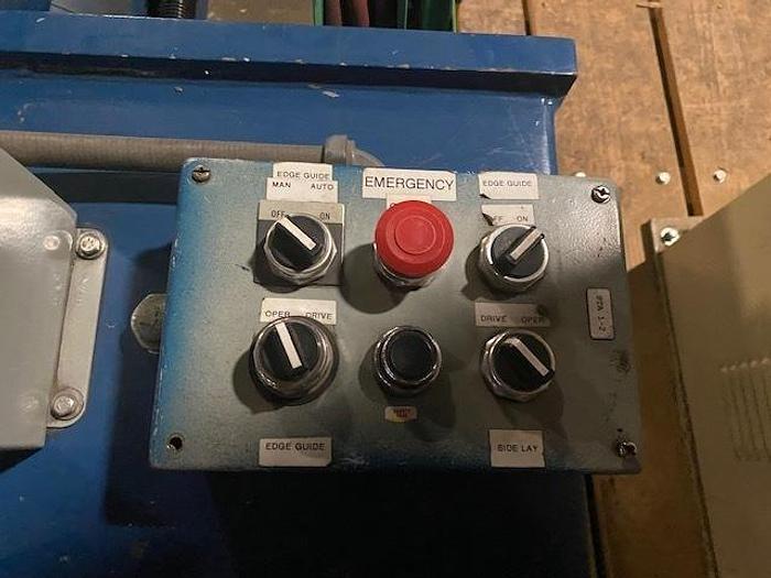 Used A & F MDL. RS-60  105" WIDE X 72" DIAMETER SHAFTLESS FLOOR PICKUP UNWIND STAND REBUILT 2013