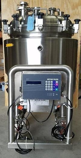 Used 40 GALLON (150 LITER) T & C SANITARY REACTOR – 316 S/S – 60/FV/60 PSI (#9061)