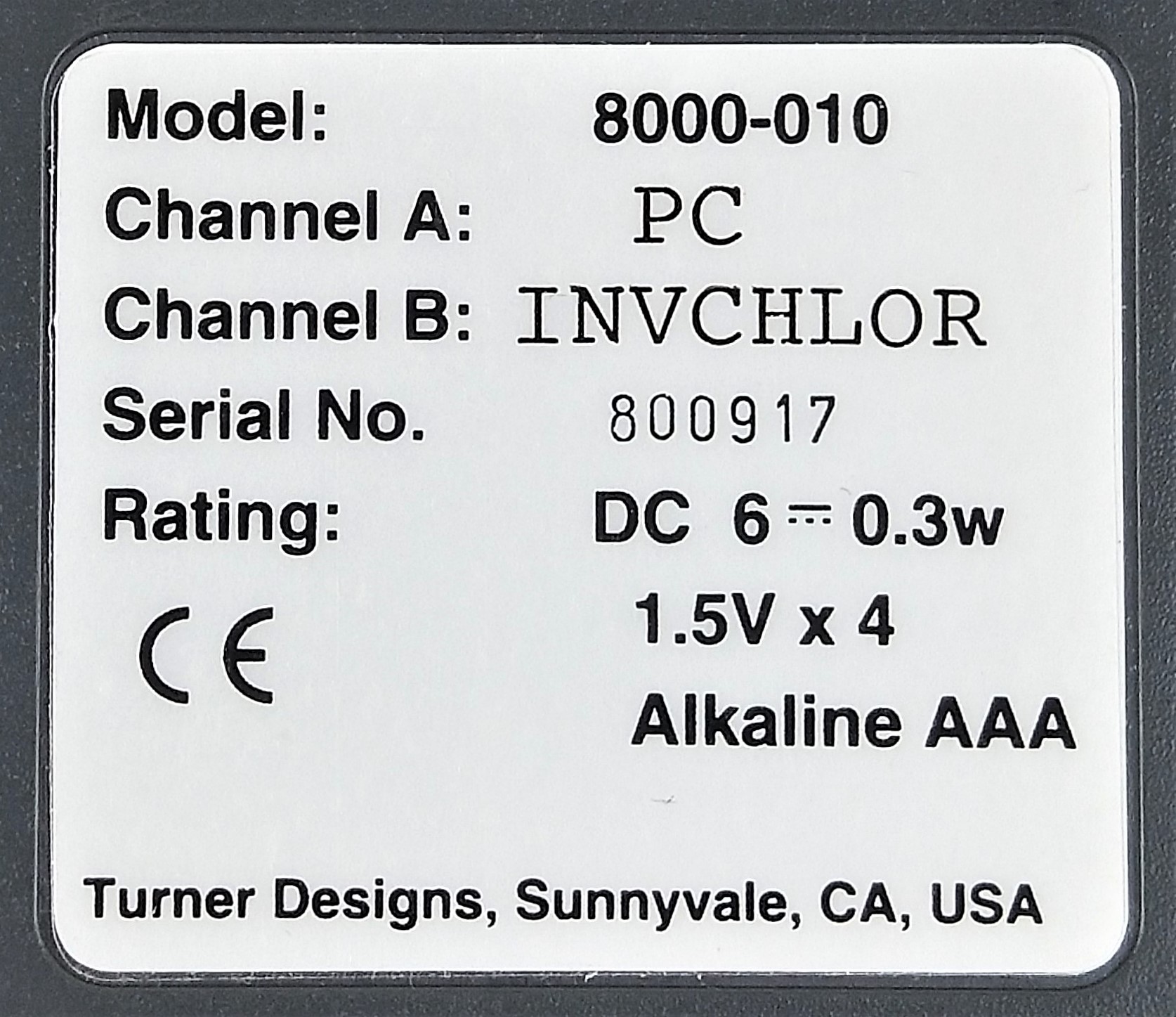 Used Turner AquaFluor (8000010) Handheld Fluorometer Turbidimeter
