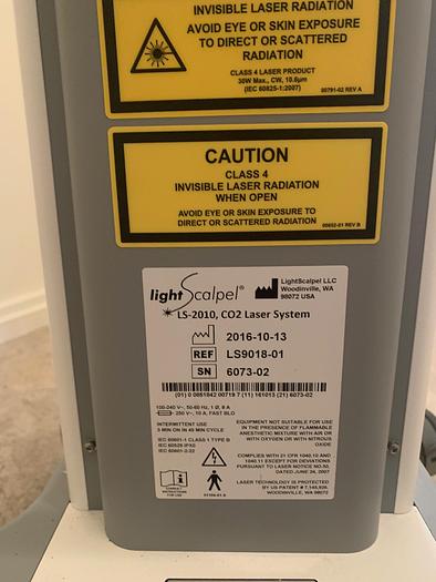 Used 2016 Light Scalpel LS-2010 CO2 Laser