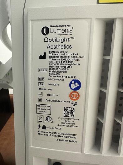 Used 2022 Lumenis Optilight W/ ~ IPL and OPT Handpiece ~ Excellent Condition ~ Warranty ~