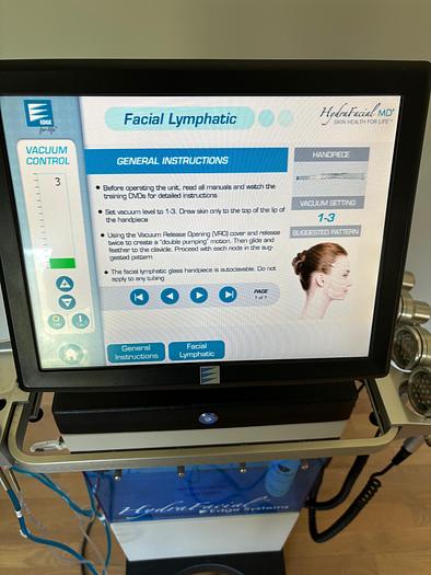 Used Edge Systems Hydrafacial MD ~ Black Handpiece ~ 2 Red 2 Blue LED ~ Warranty ~