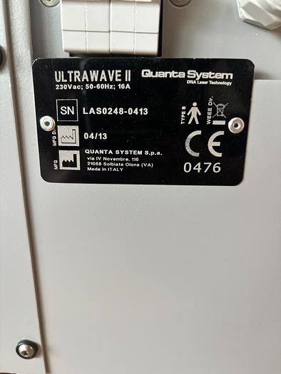 Used 2013 Quanta Systems Ultrawave II 1064nm Nd Yag, 755nm Alexandrite, and IPL